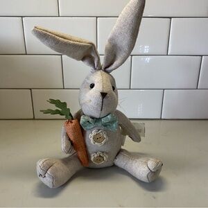 Charming Wheat Colored Bunny Stuffed Animal Plush with Carrot